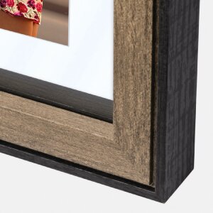 ZEP MDF-Fotorahmen Roma braun 20x30 cm mit Passepartout 15x20 cm