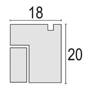 ZEP MDF Fotorahmen Roma weiß 20x30 cm mit Passepartout 15x20 cm