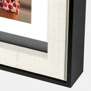 ZEP MDF Fotorahmen Roma weiß 20x30 cm mit Passepartout 15x20 cm