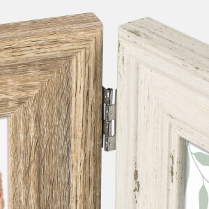 ZEP Imperia Ramă Foto Dublă 3 Fotografii 10x15 cm Lemn Natural/Alb/Gri