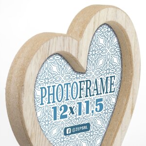 ZEP galerie foto din lemn Frida 3 fotografii 12x11.5 cm inimă 13x40 cm