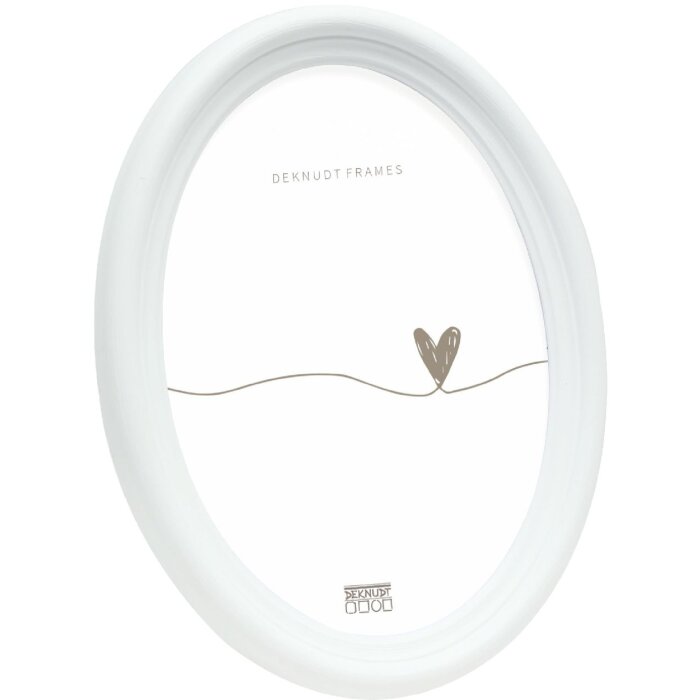 Deknudt S100F1 Ovalrahmen Weiß 18x24 cm Kunststoff Bilderrahmen