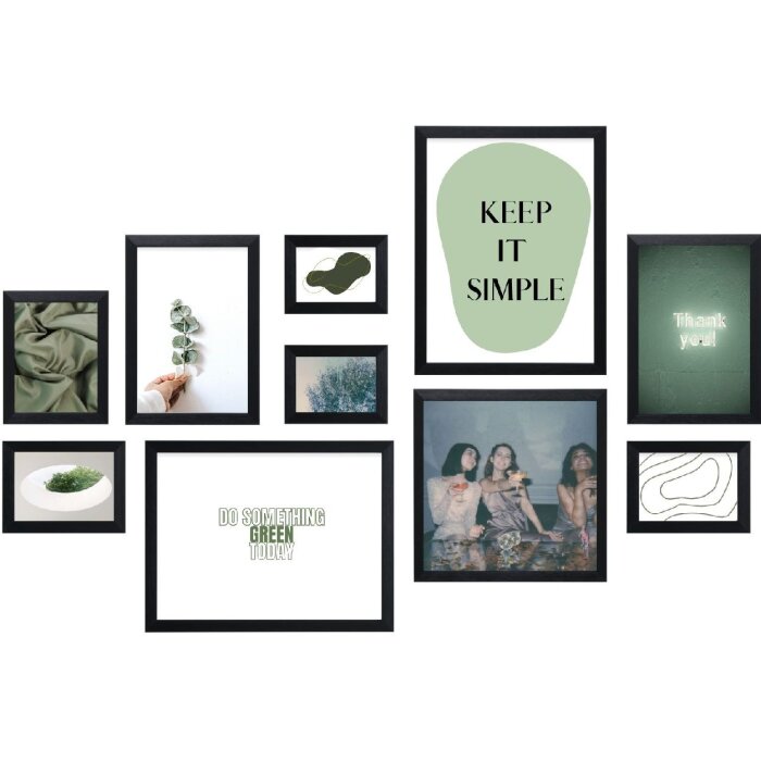 Deknudt S41VH2 Picture Wall 10 Rame Negru Diverse Dimensiuni 10x15 la 30x40 Dimensiuni de la 10x15 la 30x40