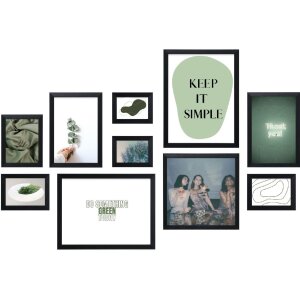 Deknudt S41VH2 Picture Wall 10 Rame Negru Diverse Dimensiuni 10x15 la 30x40 Dimensiuni de la 10x15 la 30x40