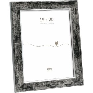 Deknudt S45YE2 Holzrahmen Schwarz Silberkante 15x20cm