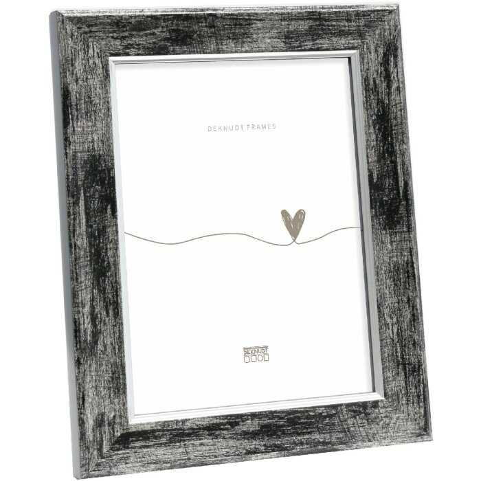Deknudt S45YE2 Holzrahmen Schwarz Silberkante 20x28 cm
