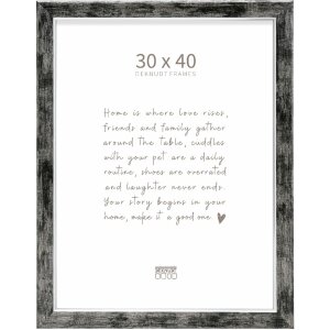 Deknudt S45YE2 Holzrahmen Schwarz Silberkante 30x40 cm