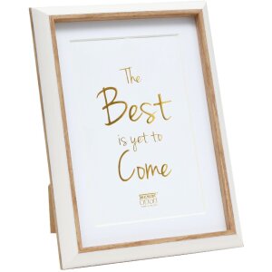 Deknudt S46WG1 Bilderrahmen Weiß Naturkante 15x20cm...