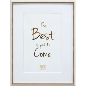 Deknudt S46WG1 Bilderrahmen Weiß Naturkante 15x20cm mit Passepartout