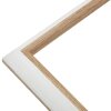 Deknudt S46WG1 Bilderrahmen Weiß Naturkante 15x20cm mit Passepartout