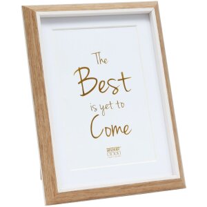 Deknudt S46WG4 Rahmen Natur Weiß Passepartout 15x20cm