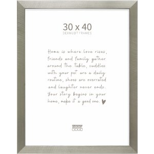 Deknudt S47BE2 Kunstoff-Bilderrahmen Silber/Schwarz 30x40