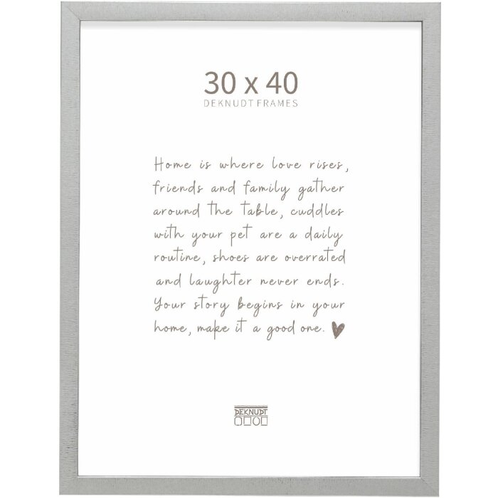Deknudt S47EE2 Bilderrahmen Silber Schwarz 30x40 cm