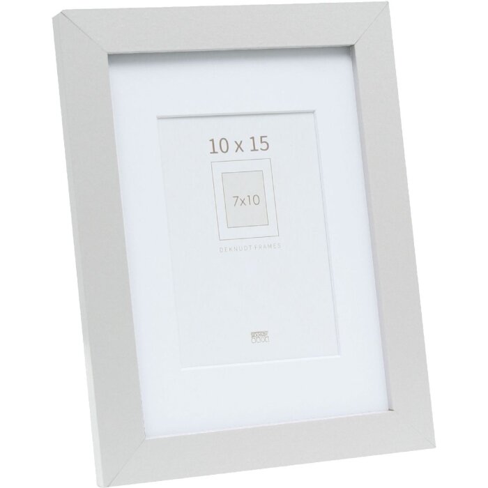 Deknudt S66KD1 Bilderrahmen Silber Weißes Passepartout 10x15 cm