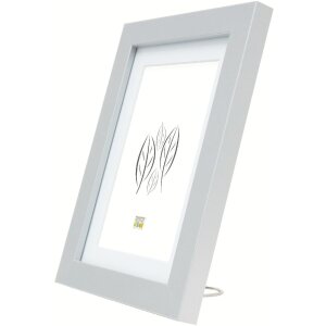 Deknudt S66KD1 Bilderrahmen Silber Weißes Passepartout 10x15 cm