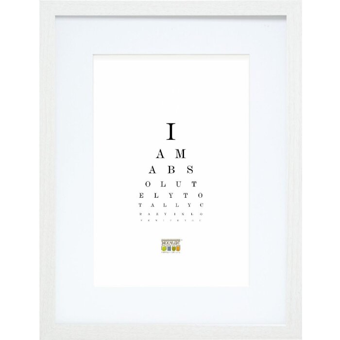 Deknudt S66KF1 ramă foto alb cu passe-partout 29.7x42 cm