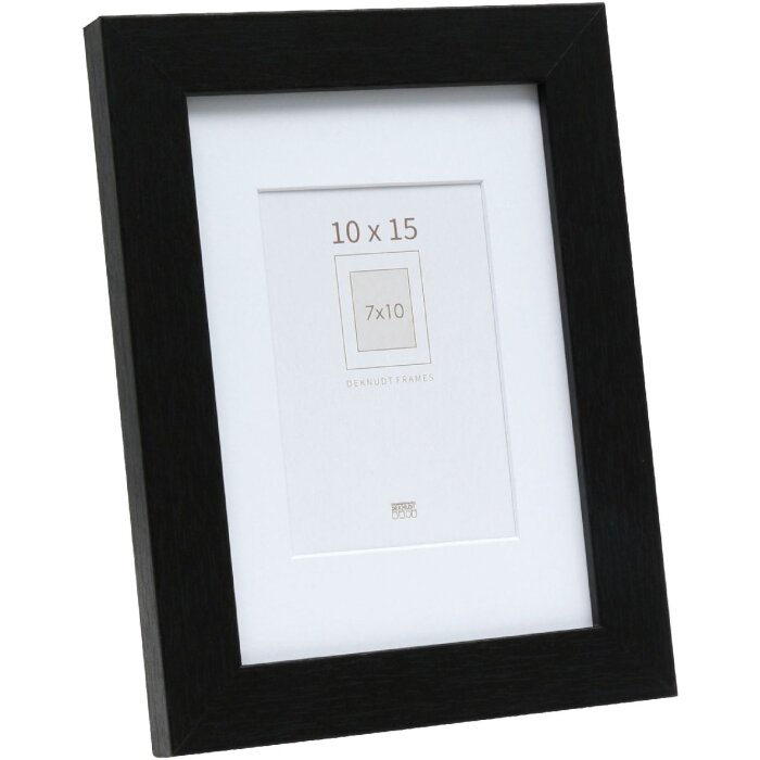 Deknudt S66KF2 Picture Frame Negru cu alb Passepartout 10x15 cm
