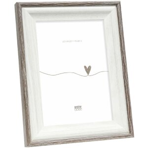 Deknudt S68VG2 Bilderrahmen Weiß Braun-Graue Kante...