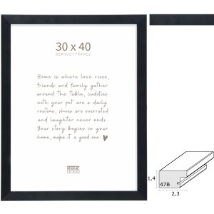 Deknudt S47BK2 cadru negru 10x15 cm la 50x70 cm profil bloc de plastic