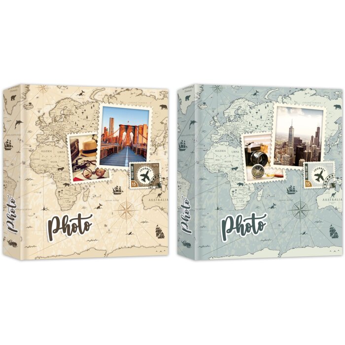 ZEP Adventure slip-in album 200 fotografii 10x15 cm și 13x19 cm albastru maro