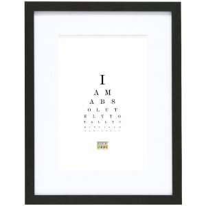 Deknudt S66KF2 Bilderrahmen Schwarz Weißes Passepartout 60x90 cm 50x75 cm