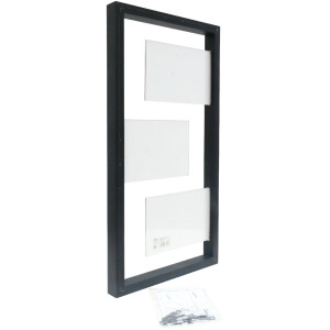 Deknudt S68UA2 cadru negru pentru 3 fotografii 10.0 x 15.0 cm