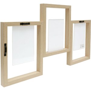 Deknudt S68UB3 Galerie cadru lemn natural 3 imagini 10x15 cm culoare naturală
