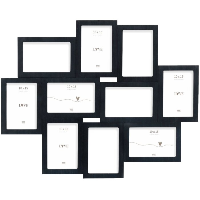 Deknudt S68UC2 cadru de perete negru pentru 10 imagini 10x15 cm