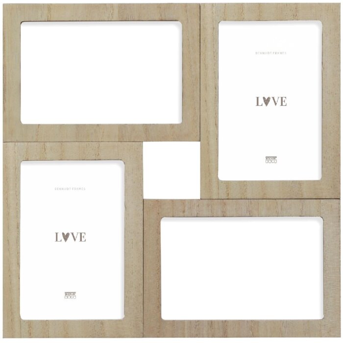 Deknudt S68UC3 cadru de perete lemn natural 4 imagini 10x15 cm culori naturale