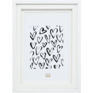 Deknudt S65KK1 Bilderrahmen Weiß Doppel-Passepartout 13x13 cm bis 30x40 cm