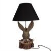 Clayre & Eef 5LMC0033 Lampă de masă iepuraș cu coroană negru/maro 37x61 cm