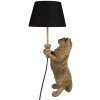 Clayre & Eef 5LMC0037 Tischlampe Katze Bronze-Optik E27/max 1x60W 31x24x62 cm