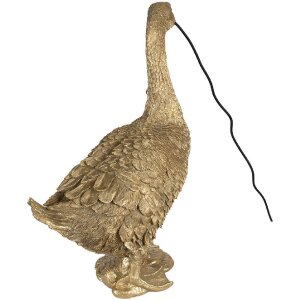Clayre & Eef 5LMP671 Lampă de masă Goose de culoare aurie 42x23x60 cm E27/max 60W