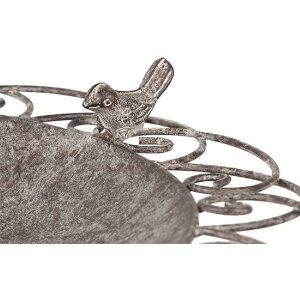 Clayre & Eef 5Y1203 Vogeltränke Metall Antiklook Ø 52x76 cm