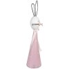 Clayre & Eef 5Y1220 Iepure decorativ roz alb 18x14x60 cm