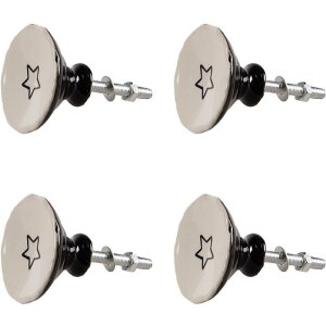 Clayre & Eef 65287 Türknopf Stern Weiß Keramik Ø 4x3/6 cm