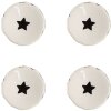 Clayre & Eef 65288 Buton de ușă motiv stea alb negru Ø4x3/6 cm