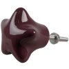 Clayre & Eef 65292 Buton de ușă stea Bordeaux Ø 4x3/6 cm
