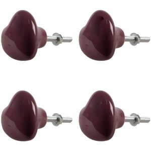 Clayre & Eef 65298 Buton Ușă Inimă Roșu Închis...