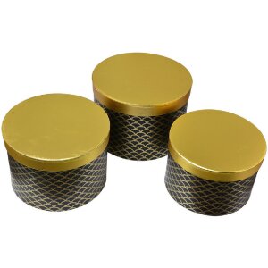 Clayre & Eef 65458 Hutschachtel Set Gold Schwarz...