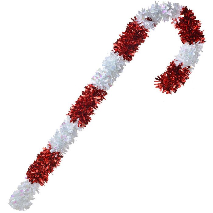 Clayre & Eef 65472M Dekoration Zuckerstange Rot Weiß 26x7x95 cm