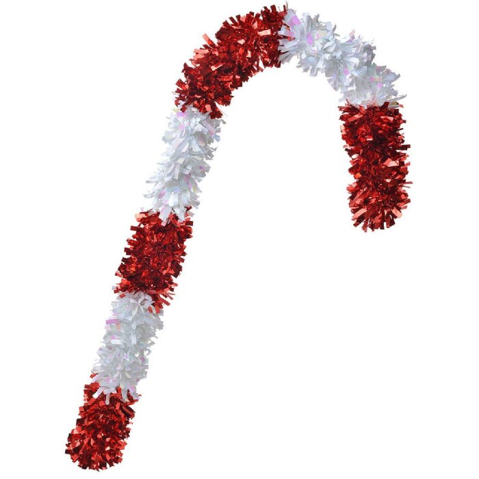 Clayre & Eef 65472S Decorațiune Candy Cane Roșu Alb 30x6x72 cm