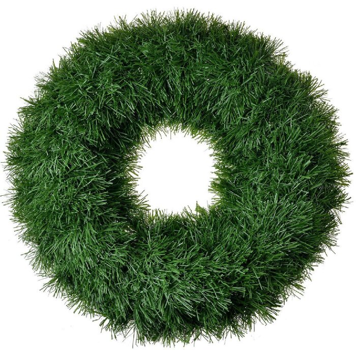 Clayre & Eef 65525 Coroniță de Crăciun verde Ø 45x10 cm