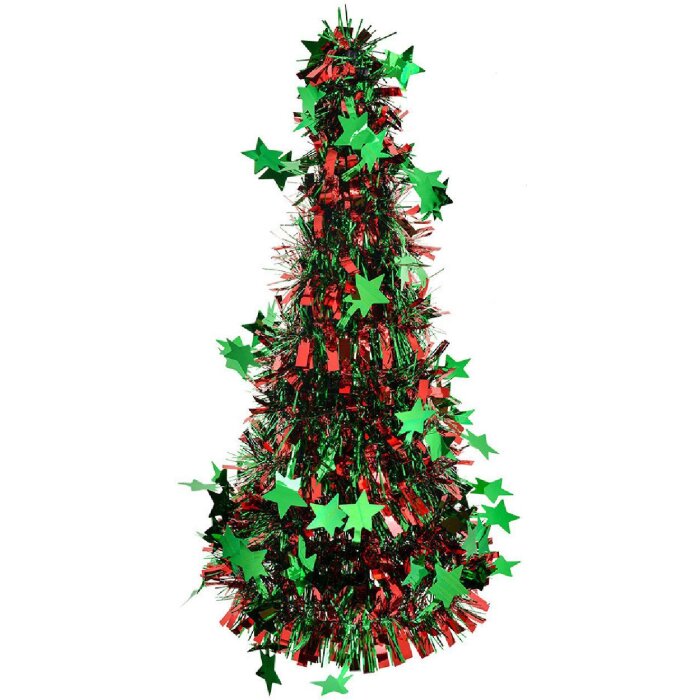 Clayre & Eef 65539M Weihnachtsbaum Dekoration grün rot 17x38 cm