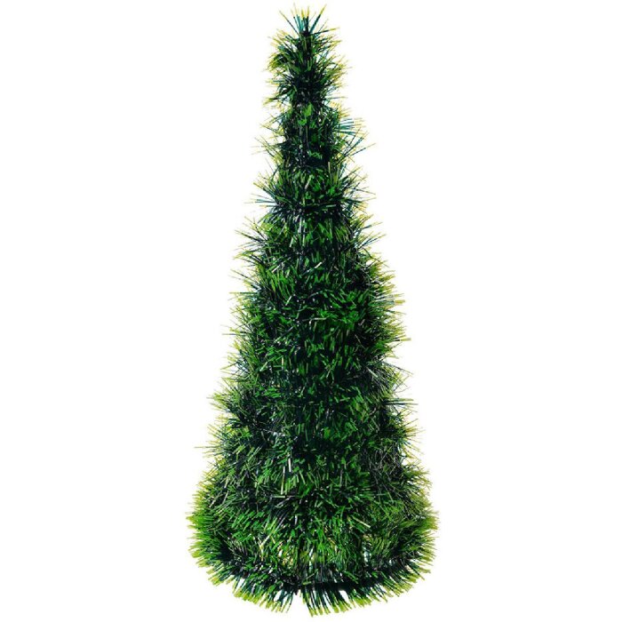 Clayre & Eef 65542L Decorațiune Pom de Crăciun Ø18x46cm Plastic verde