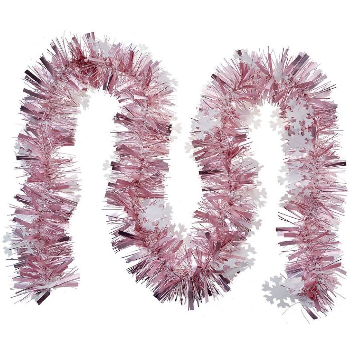 Clayre & Eef 65557 Ghirlandă de Crăciun 200 cm Roz