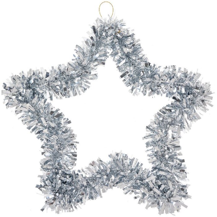 Clayre & Eef 65564ZI Decorațiune Star Silver 45x2x45 cm