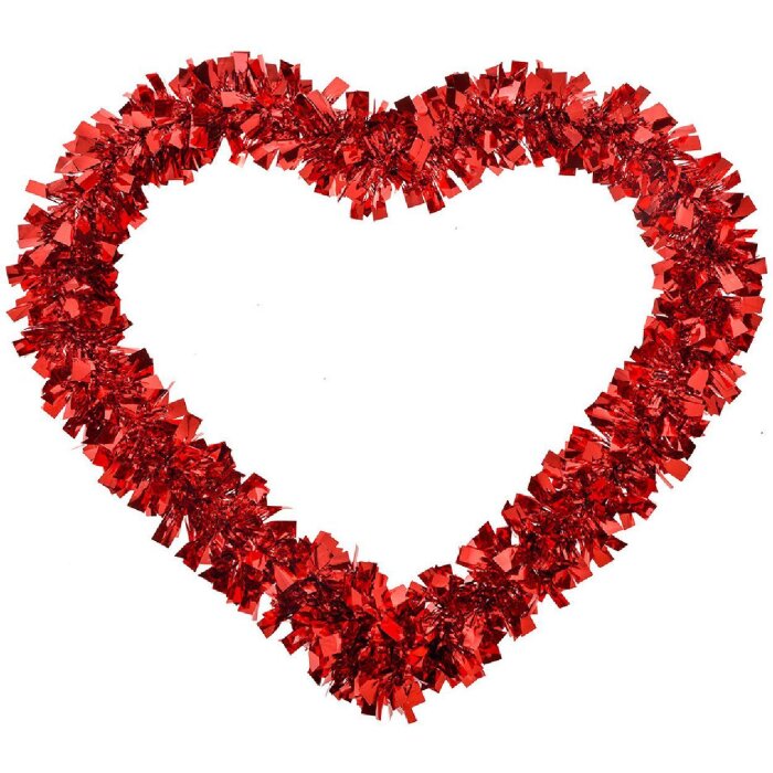 Clayre & Eef 65566 Dekoration Herz Rot 30x27x1 cm