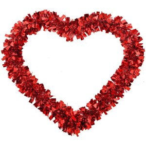 Clayre & Eef 65566 Dekoration Herz Rot 30x27x1 cm