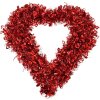 Clayre & Eef 65567 Decorațiune inimă roșu 40x40x4 cm